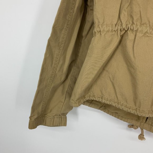 Old Navy Utility Jacket Khaki Tan Zip Button Front Pockets - Picture 11 of 12